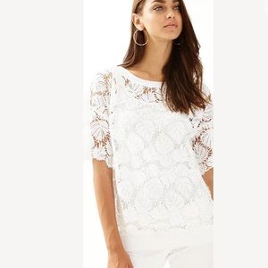 Lilly Pulitzer Kay White Lace Pullover